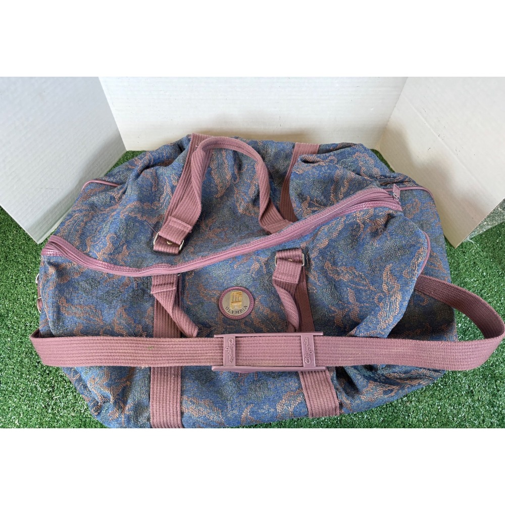 VTG Olympia Traveler's Friend Duffle Bag Floral Print Carry On Weekender Bag‎